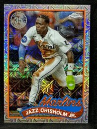 2024 TOPPS CHROME JAZZ CHISHOLM JR THROWBACK REFRACTOR