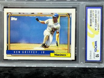 1992 TOPPS KEN GRIFFEY JR ERROR BLANK BACK