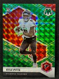 2021 MOSAIC KYLE PITTS ROOKIE GREEN BURST PRIZM