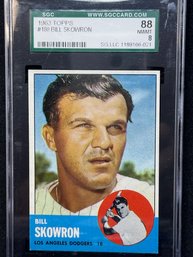 1963 TOPPS BILL SKOWRON NEAR MINT SGC 8!