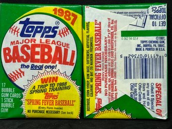 2 SEALED PACKS 1987 TOPPS