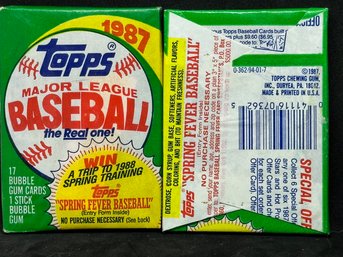 2 SEALED PACKS 1987 TOPPS