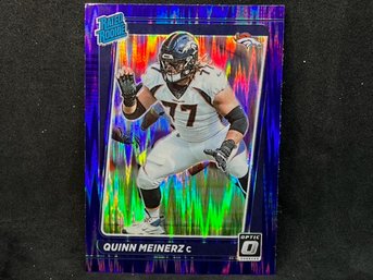 2021 PANINI DONRUSS OPTIC RATED ROOKIE QUINN MEINERZ PURPLE SHIMMER