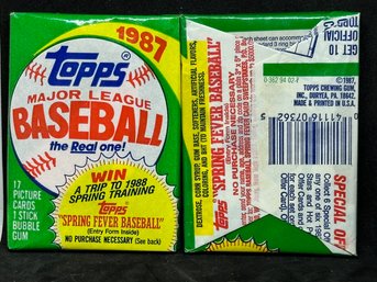 2 SEALED PACKS 1987 TOPPS