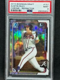 2015 BOWMAN CHROME AUSTIN RILEY 1ST CARD REFRACTOR PSA 9!