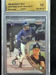 1996 BOWMAN'S BEST KEN GRIFFEY JR/TONY GWYNN/VLAD SR MIRROR IMAGE