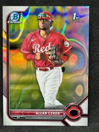 2022 BOWMAN CHROME ALLAN CERDA 1ST CARD REFRACTOR SHORT PRINT /390