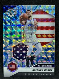 2020-21 Mosaic Stephen Curry Blue Burst Prizm