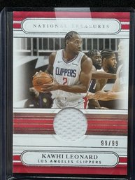 2020-21 National Treasures Kawhi Leonard Relic Short Print /99