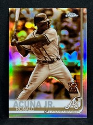2019 TOPPS CHROME RONALD ACUNA JR GOLD ROOKIE CUP SEPIA REFRACTOR!    SPORTS CARDS