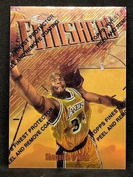 1997 TOPPS FINEST SHAQUILLE O'NEAL FINISHERS INSERT WITH FILM!