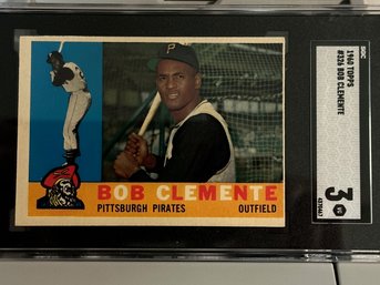 1960 TOPPS ROBERTO CLEMENTE -VG! HALL OF FAME LEGEND