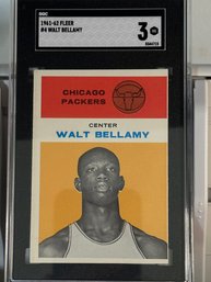 1961-62 FLEER WALT BELLAMY ROOKIE CARD! - ROOKIE OF YEAR AND 4X ALL STAR   SPORTS CARDS