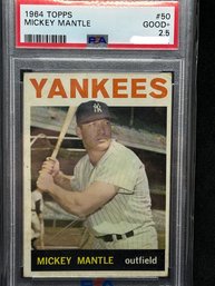 1964 TOPPS MICKEY MANTLE #50 PSA 2.5 - HALL OF FAME LEGEND
