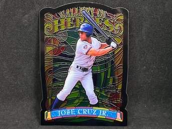 1998 TOPPS GALLERY OF HEROES JOSE CRUZ JR STAINED GLASS