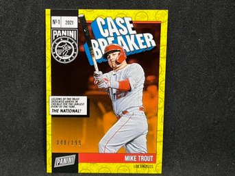 2021 PANINI THE NATIONAL CASE BREAKER MIKE TROUT SHORT PRINT - ONLY 199 MADE