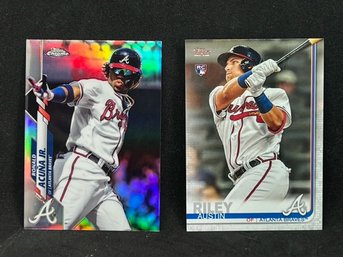 2019 TOPPS AUSTIN RILEY RC AND 2020 TOPPS CHROME RONALD ACUNA JR. REFRACTOR