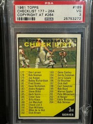 1961 TOPPS CHECKLIST