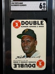 1968 TOPPS GAME ROBERTO CLEMENTE SGC 6!