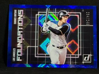 2018 PANINI DONRUSS SHOHEI OHTANI ROOKIE FOUNDATIONS-BLUE /249