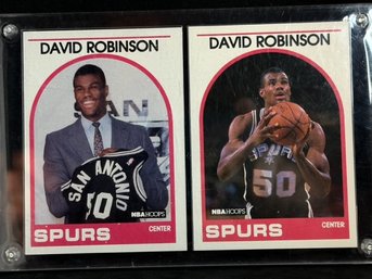 (2) 1989 NBA HOOPES DAVID ROBINSON ROOKIE CARDS (2)