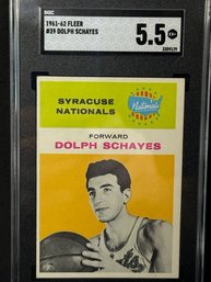 1961-62 FLEER DOLPH SCHAYES  - HALL OF FAMER