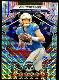 2023 PANINI MOSAIC JUSTIN HERBERT NATIONA PRIDE PRIZM