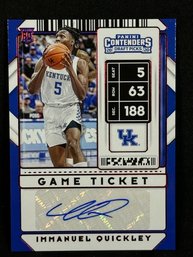 2020 PANINI CONTENDERS DP IMMANUEL QUICKLEY RC AUTOGRAPH