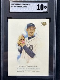 2006 TOPPS ALLEN & GINTER JUSTIN VERLANDER ROKIE GEM MINT 10