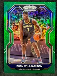 2020-21 PANINI PRIZM ZION WILLIAMSON GREEN PRIZM