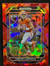 2023 PANINI PRIZM DP TREVOR LAWRENCE RED CRACKED ICE PRIZM