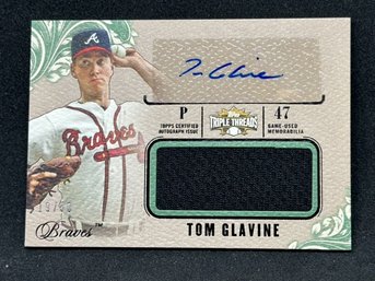 2014 TOPPS TRIPLE THREADS TOM GLAVINE AUTO SHORT PRINT TO 50