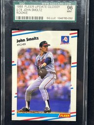 1988 FLEER UPDAT GLOSSY JOHN SMOLTZ ROOKIE