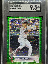 2022 TOPPS UPDATE STEVEN KWAN GREEN FOIL ROOKIE SGC 9.5 MINT PLUS