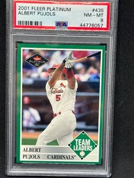 2001 FLEER PLATINUM ALBERT PUJOLS ROOKIE PSA 8