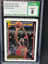 1992-93 TOPPS GOLD MICHAEL JORDAN - 50 POINT CLUB NM-M