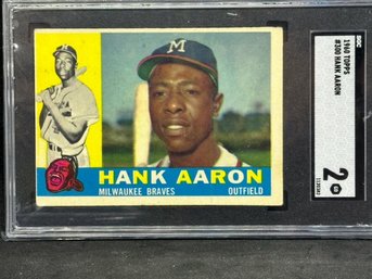 1960 TOPPS HANK AARON - LEGEND HALL OF FAMER