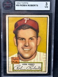 1952 TOPPS ROBIN ROBERTS - RED BACK - HALL OF FAMER