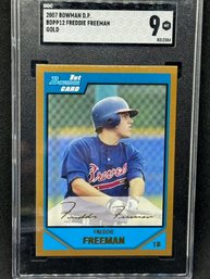 2007 BOWMAN D.P. FREDDIE FREEMAN 1ST CARD GOLD! MINT