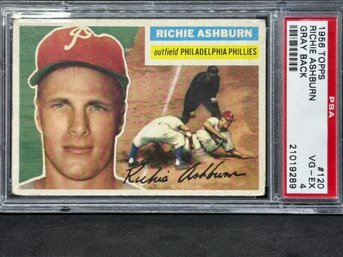 1956 TOPPS RICHIE ASHBURN PSA 4 - HALL OF FAMER