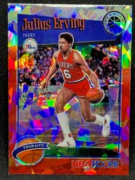 2019-20 PANINI HOOPS PREMIUM STOCK JULIUS ERVING CRACKED ICE PRIZM