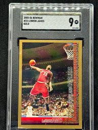 2005-06 BOWMAN DRAFT GOLD LEBRON JAMES - MINT!