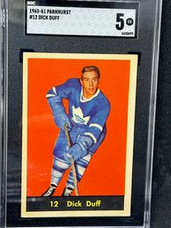 1960-61 PARKHURST DICK DUFF - HALL OF FAMER! 6X STANLEY CUP WINNER