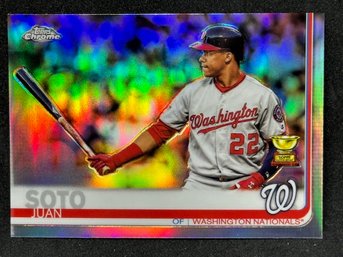 2019 TOPPS CHROME JUAN SOTO GOLD ROOKIE CUP REFRACTOR!