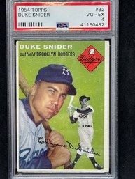 1954 TOPPS DUKE SNIDER PSA 4! HALL OF FAMER