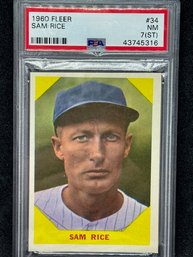 1960 FLEER SAM RICE PSA 7