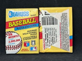 2 SEALED PACKS 1991 DONRUSS MLB