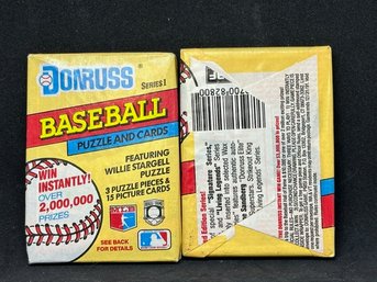 2 SEALED PACKS 1991 DONRUSS MLB