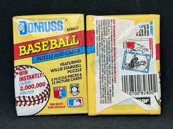 2 SEALED PACKS 1991 DONRUSS MLB