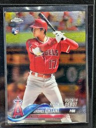 2018 TOPPS CHROME UPDATE SHOHEI OHTANI ROOKIE CARD